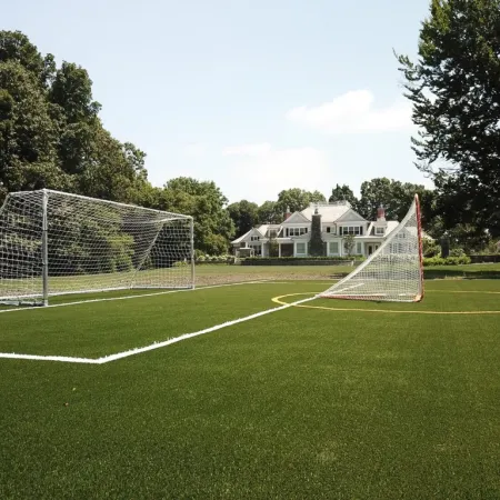 a football goal on a field