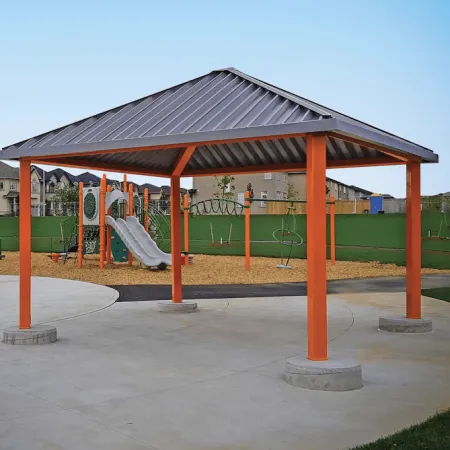 a playground with a slide