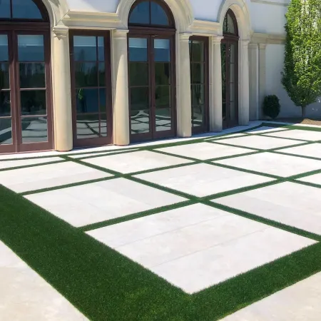 a building with a large front yard