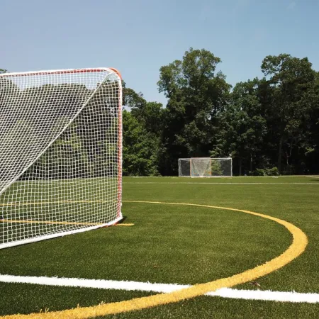 a football goal on a field