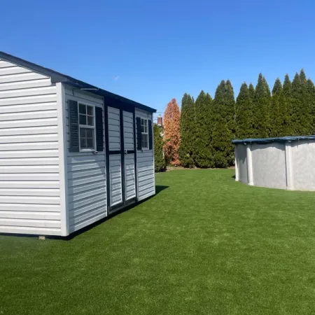 a house with a grass yard