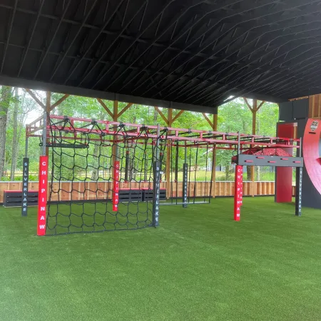 a green and red playground