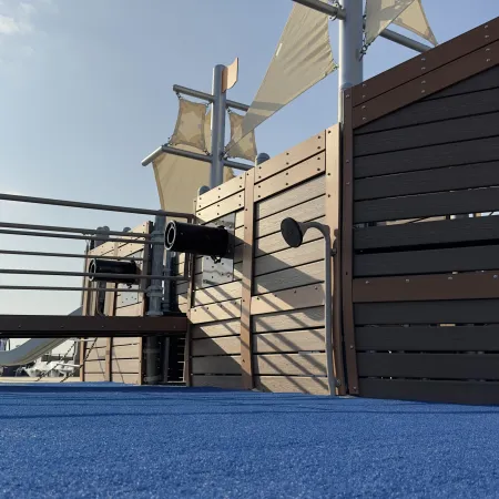 a group of metal structures