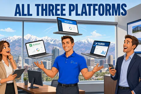 Cartoon: Do you have experience supporting property management platforms like AppFolio, Buildium, or Yardi?