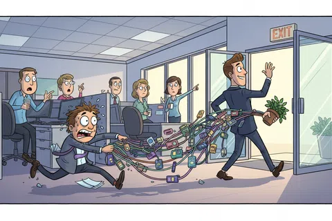 Cartoon: What happens if one of our staff members leaves - how quickly can you revoke access?