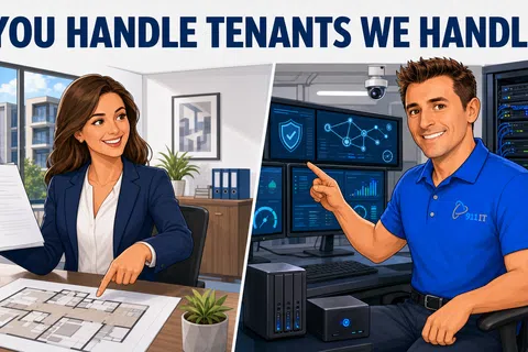 Cartoon: How does co-managed IT work for property management businesses?