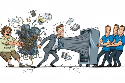 Cartoon: In-House IT vs Managed IT Services for CPA Firms: Which Is Better?