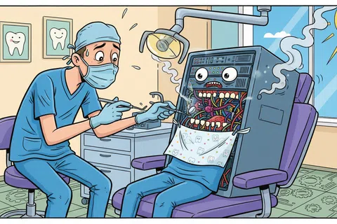 Cartoon: Questions to Ask Before Hiring an MSP for Your Dental Practice