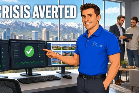 Cartoon: How Does Managed IT Services Work for Real Estate Businesses