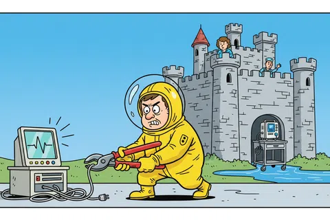 Cartoon: How Do You Secure Our Network with Medical Devices Connected to It