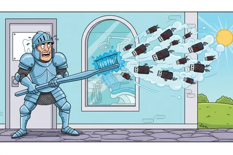 Cartoon: How do you protect us from ransomware attacks targeting dental offices?