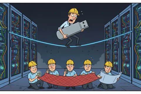 Cartoon: Engineering Firm IT Provider Transition: Protecting Project Data and Minimizing Risk