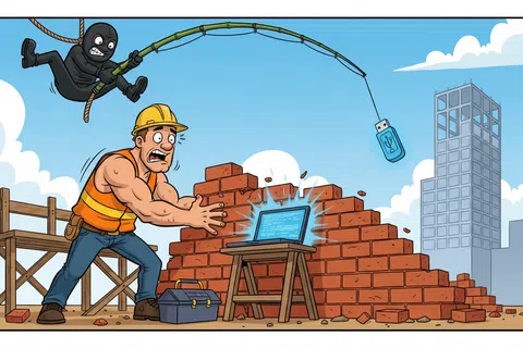 Cartoon: How Do I Protect Construction Company Data and Blueprints from Hackers in Salt Lake City