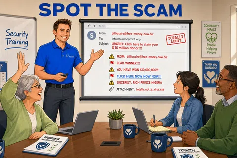 Cartoon: What kind of cybersecurity training do you provide for staff who aren't tech-savvy?