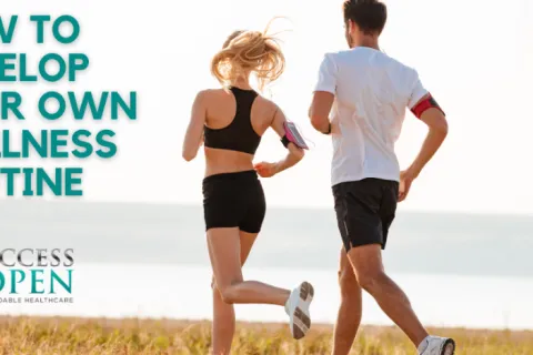a man and a woman running
