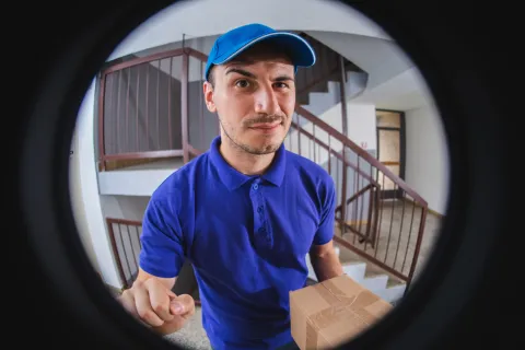 a man delivering a package