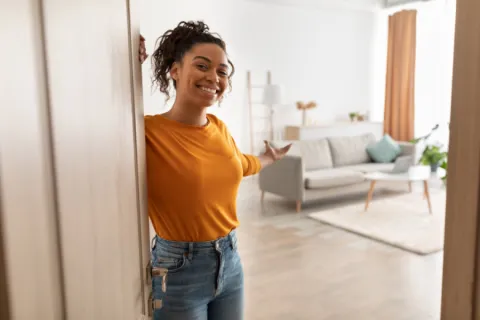 a person opening a door1
