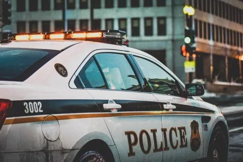 a police car on the street