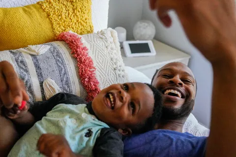a dad and his son