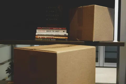 a stack of books on a table