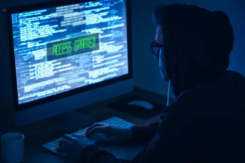 a person using a computer