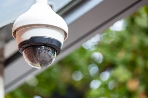 a close-up of a safety camera