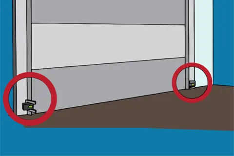 a white board with a red circle