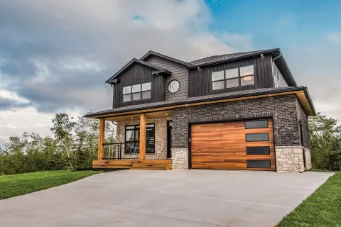 a house with a garage