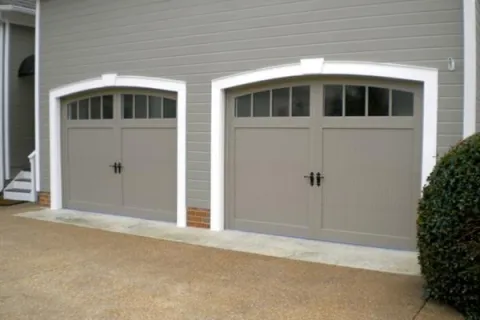 a house with white doors