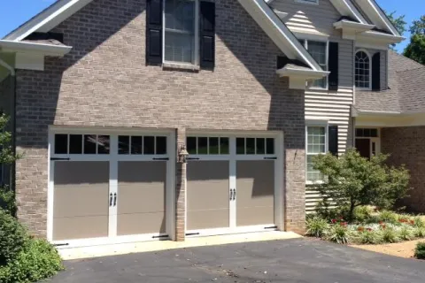 a house with a garage