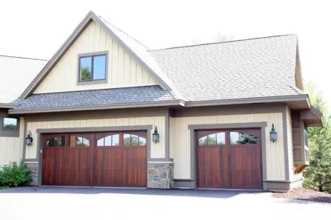 a house with a garage