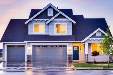 a house with a garage