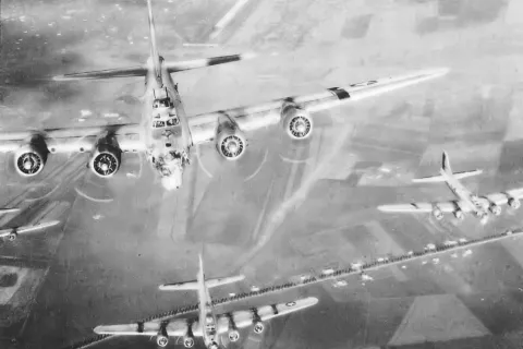 a group of airplanes flying in the sky