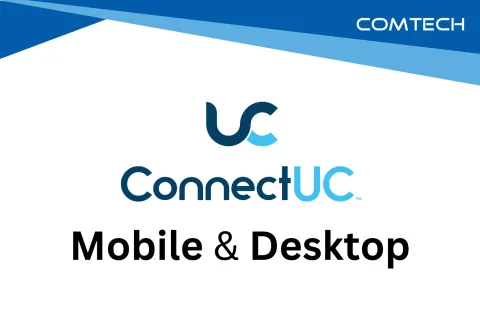 ConnectUC logo representing mobile and desktop communication solutions by Comtech.