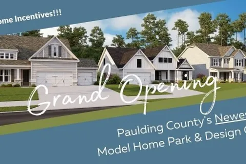 an advertisement for the grand opening of the new model home park