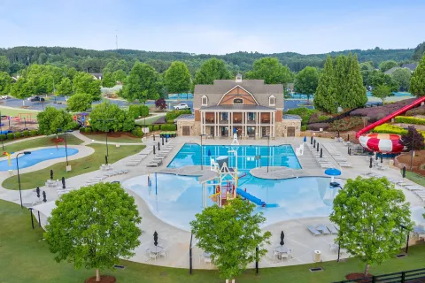 an overhead view of the waterpark at NatureWalk