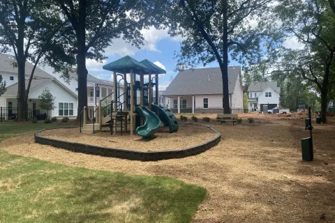 a playground in a park