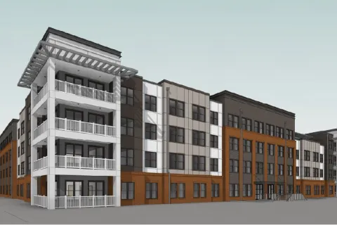 a row of buildings