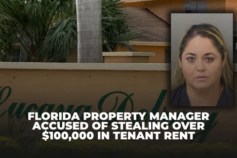 Portrait of a woman accused of stealing over $100,000 in tenant rent in Florida property management case