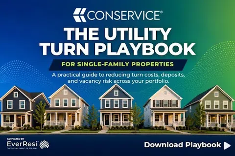 Conservice Utility Turn Playbook for single-family properties to reduce turn costs, deposits, and vacancy risk.