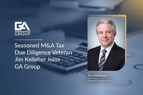 Portrait of Jim Kelleher, consultant at GA Group, announcing his addition to the seasoned M&A tax due diligence team.