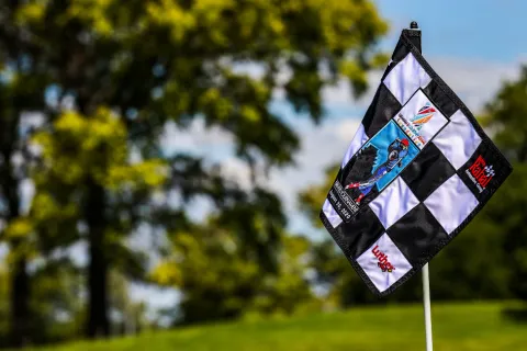 a close up of a flag