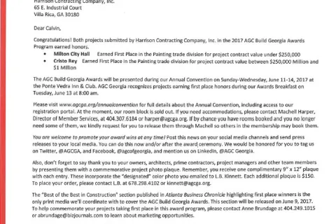 Associated General Contractors of Georgia Awards