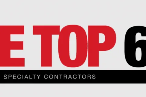 ENR The Top 600 specialty contractors logo with bold red and black text on white background