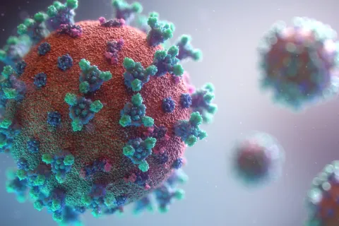 COVID-19 virus in color
