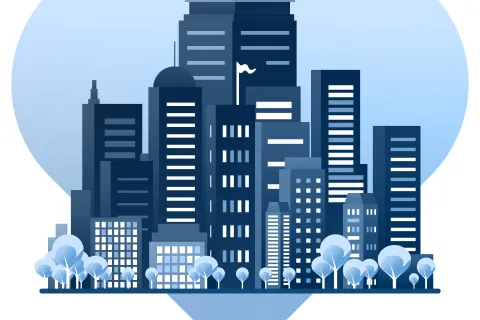 cybersecurity city scape