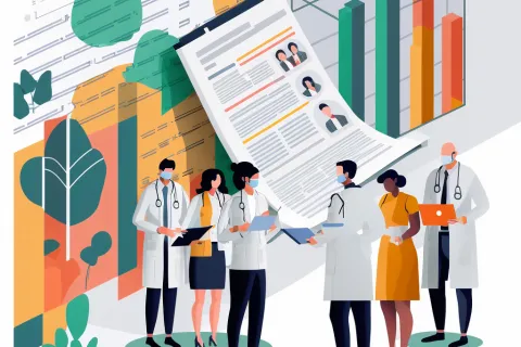 a desk with a book and a pair of headphones on it