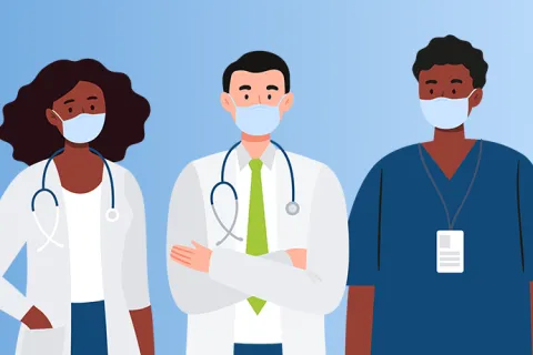 healthcare professionals complying with the OSHA permanent COVID-19 healthcare standard