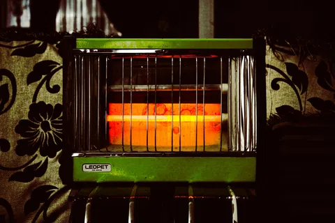 Glowing furnace heater warming a Lawrenceville, GA home during the cold season.