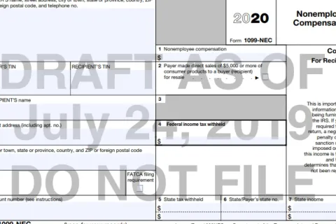 1099-NEC: A New Way to Report Non-Employee Compensation